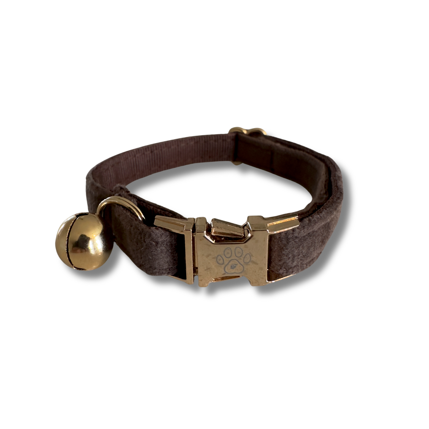 Velvet Collar and Bowtie Set - Espresso Brown