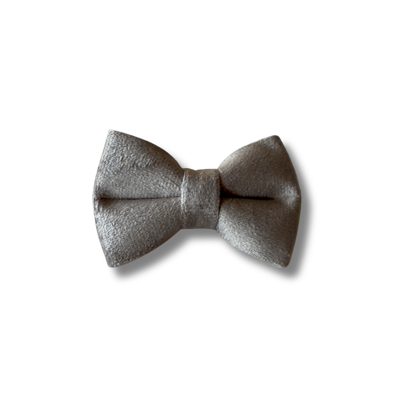 Velvet Cat Collar and Bowtie Set - Mist Gray