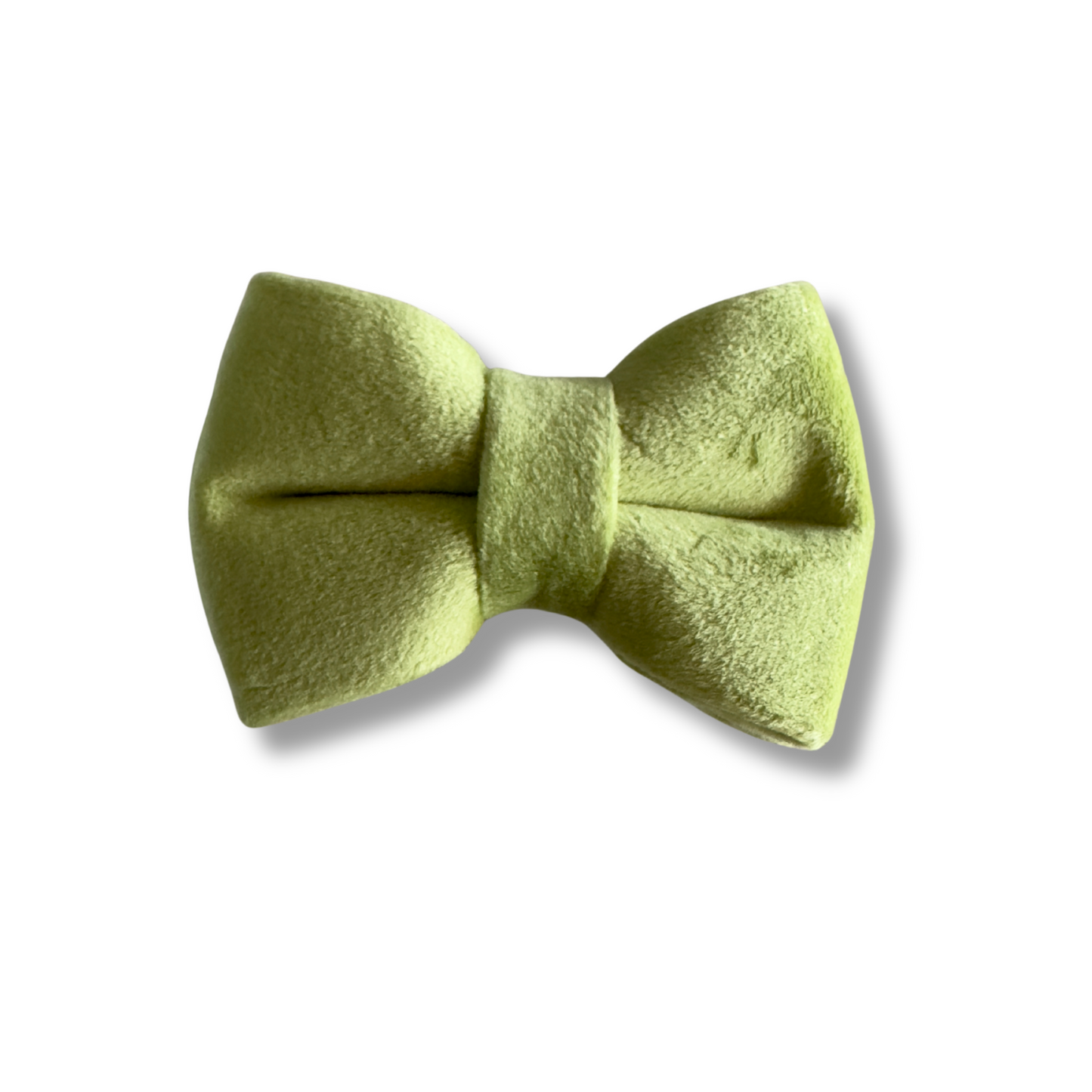 Velvet Cat Collar and Bowtie Set - Fresh Lime Green