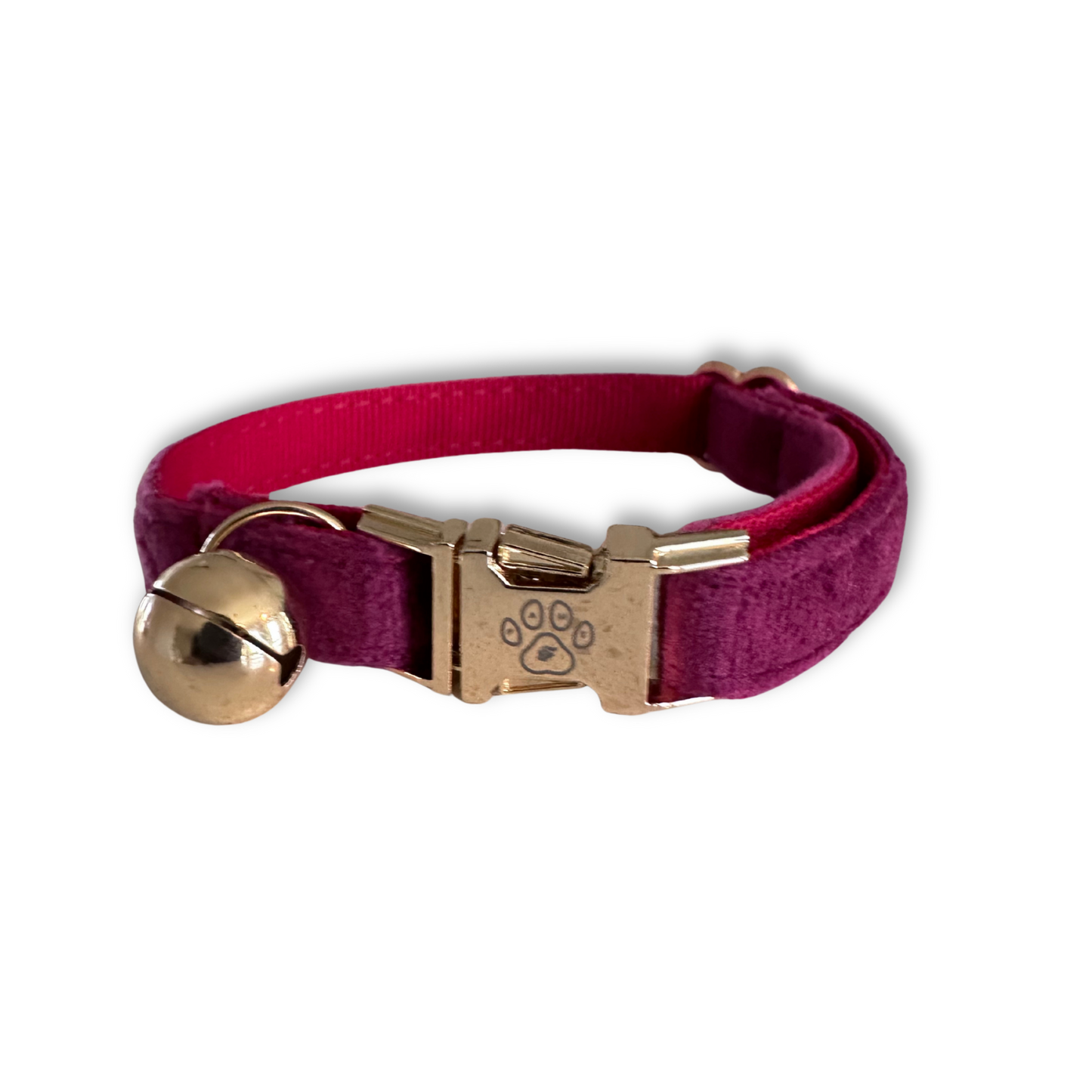 Velvet Cat Collar and Bowtie Set  — Classic Red