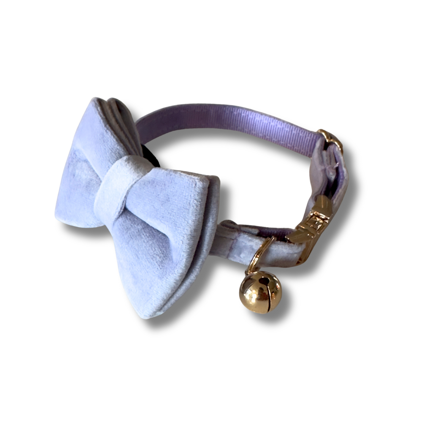 Velvet Cat Collar and Bowtie - Dreamy Taro